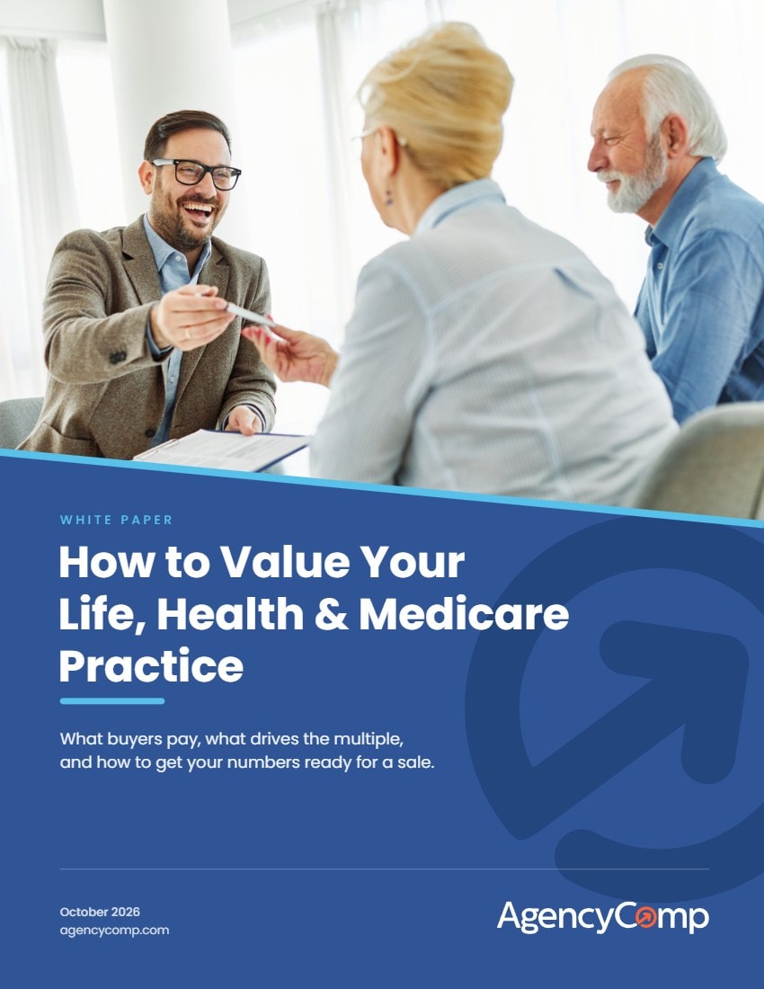 Cover of the free white paper, How to Value Your Life, Health and Medicare Practice